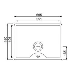 Thomas Denby Legacy 1 Bowl Ceramic Kitchen Sink With Tap Ledge - White - LEG600T -Home Kitchen thomas denby legacy leg600t dimensions