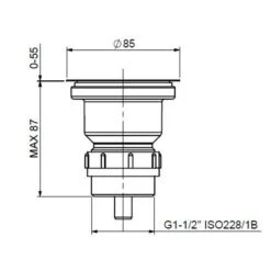 Thomas Denby 60mm Clearwater WRP Basket Strainer Waste - Stainless Steel - WRPC -Home Kitchen thomas denby wrpc dimensions