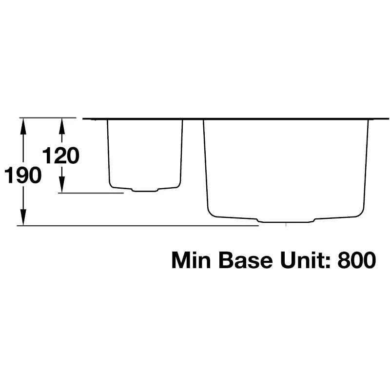 Rangemaster Atlantic Classic 1.5 Bowl Stainless Steel Kitchen Sink - UB4015R/ 4 Rangemaster Atlantic Classic 1.5 Bowl Stainless Steel Kitchen Sink - UB4015R/ - Image 2