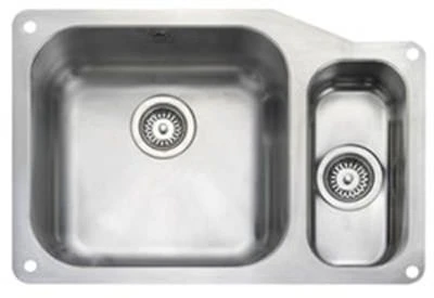 Rangemaster Atlantic Classic 1.5 Bowl Stainless Steel Kitchen Sink - UB4015R/ 3 Rangemaster Atlantic Classic 1.5 Bowl Stainless Steel Kitchen Sink - UB4015R/