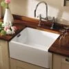 Thomas Denby Vintage 1 Bowl Ceramic Belfast Kitchen Sink - White - VIN600 -Home Kitchen v i vin600