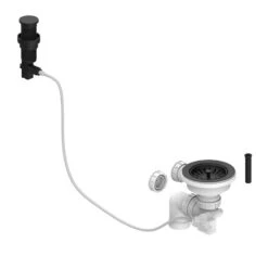 Thomas Denby Presto Automatic Waste Kit (Harmony XW) - Matt Black - WP12MB