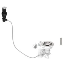 Thomas Denby Presto Automatic Waste Kit (Harmony XW) - Stainless Steel - WP12SS