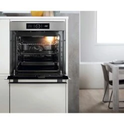 Whirlpool AKZ9 6270 IX BuiIt In Single Pyrolytic Oven - St/Steel -Home Kitchen whirlpool akz96270ix open fitted view illustration
