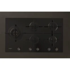 Whirlpool GOWL 958/NB 90cm Gas On Glass Hob - Black -Home Kitchen whirlpool gowl958nb fitted flat top view