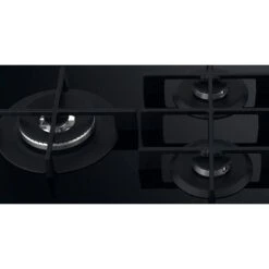 Whirlpool GOWL 958/NB 90cm Gas On Glass Hob - Black -Home Kitchen whirlpool gowl958nb gas outlet close up view