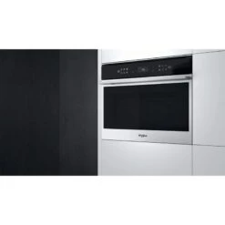 Whirlpool W7 MW461 UK Built-In Combi Microwave & Oven - St/Steel 18 Whirlpool W7 MW461 UK Built-In Combi Microwave & Oven - St/Steel -Home Kitchen whirlpool w7mw461uk front side view