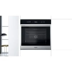 Whirlpool W7 OM4 4S1 P BuiIt In Single Pyrolytic Oven - Black & St/Steel 17 Whirlpool W7 OM4 4S1 P BuiIt In Single Pyrolytic Oven - Black & St/Steel -Home Kitchen whirlpool w7om44s1p fitted front view