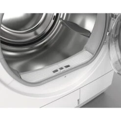 Zanussi ZDC72B4SW Free Standing 7kg Condenser Dryer - White -Home Kitchen zanussi zdc72b4sw filter and inner basin open front side view