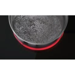 Zanussi ZHRN883K 80cm Electric Hob - Black 14 Zanussi ZHRN883K 80cm Electric Hob - Black -Home Kitchen zanussi zhrn883k hot water on heated ring top close up view