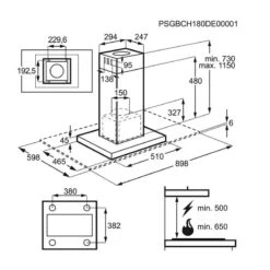 Zanussi ZHS92650XA 90cm Island Cooker Hood - Stainless Steel -Home Kitchen zanussi zhs92650xa installation dimensions
