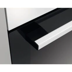 Zanussi ZKHNL3W1 Built-In Double Electric Oven - White -Home Kitchen zanussi zkhnl3w1bi handle edge close up side view