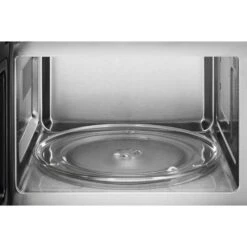 Zanussi ZMSN4CX Built-In Microwave And Grill - Stainless Steel -Home Kitchen zanussi zmsn4cxbi glass base open front view