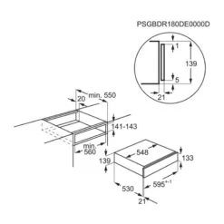 Zanussi ZWD141K 14cm Warming Drawer - Black -Home Kitchen zanussi zwd141k fitting dimensions 1