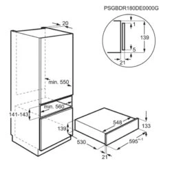 Zanussi ZWD141K 14cm Warming Drawer - Black -Home Kitchen zanussi zwd141k fitting dimensions 3